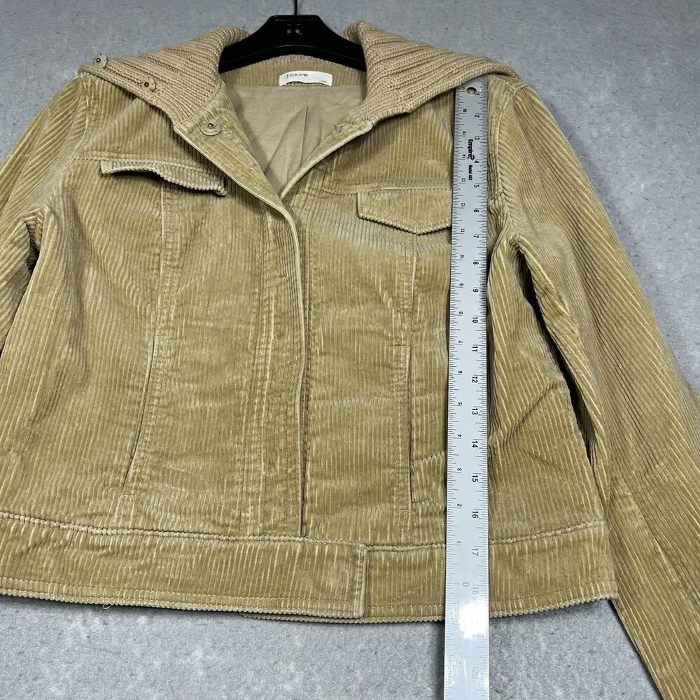 Vintage J Crew Corduroy Jacket Women’s Small Knit Snap Up Shawl Collar Y2K 90’s